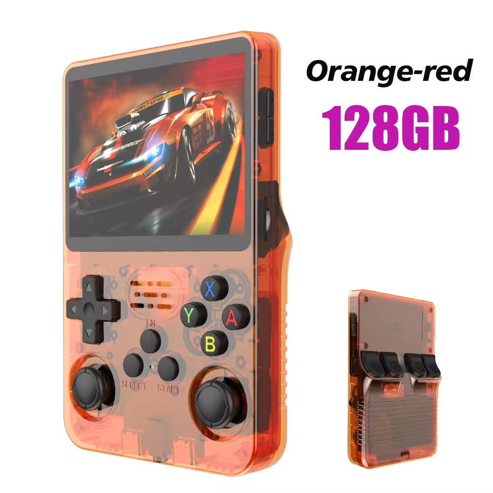 128G R36S Retro Handheld Video Game Console Linux System 3.5 Inch IPS Screen R35S Pro Portable Pocket Video Player 64GB Games