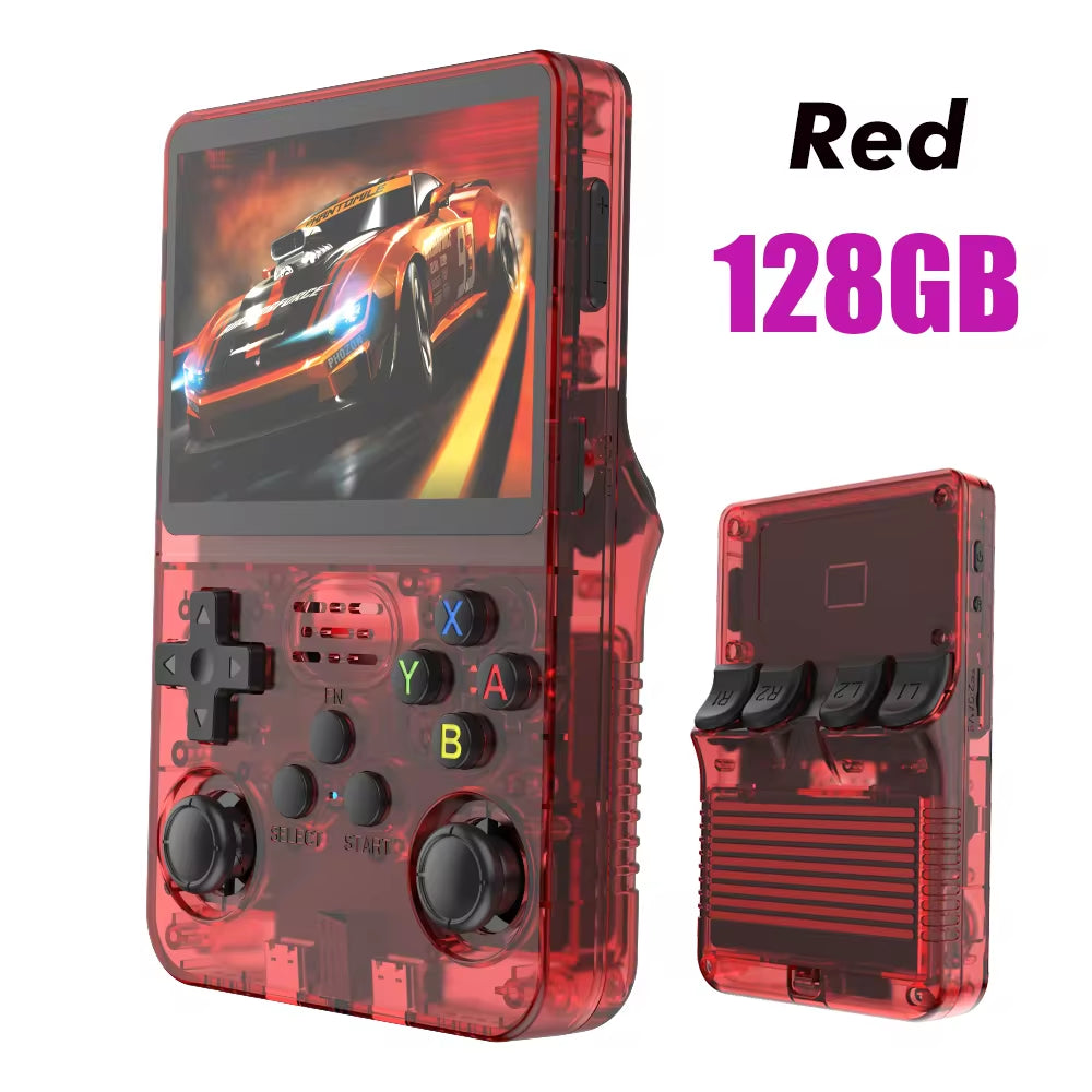 128G R36S Retro Handheld Video Game Console Linux System 3.5 Inch IPS Screen R35S Pro Portable Pocket Video Player 64GB Games